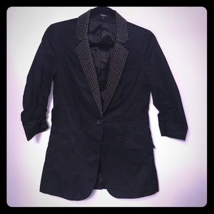 Black blazer with studded lapel